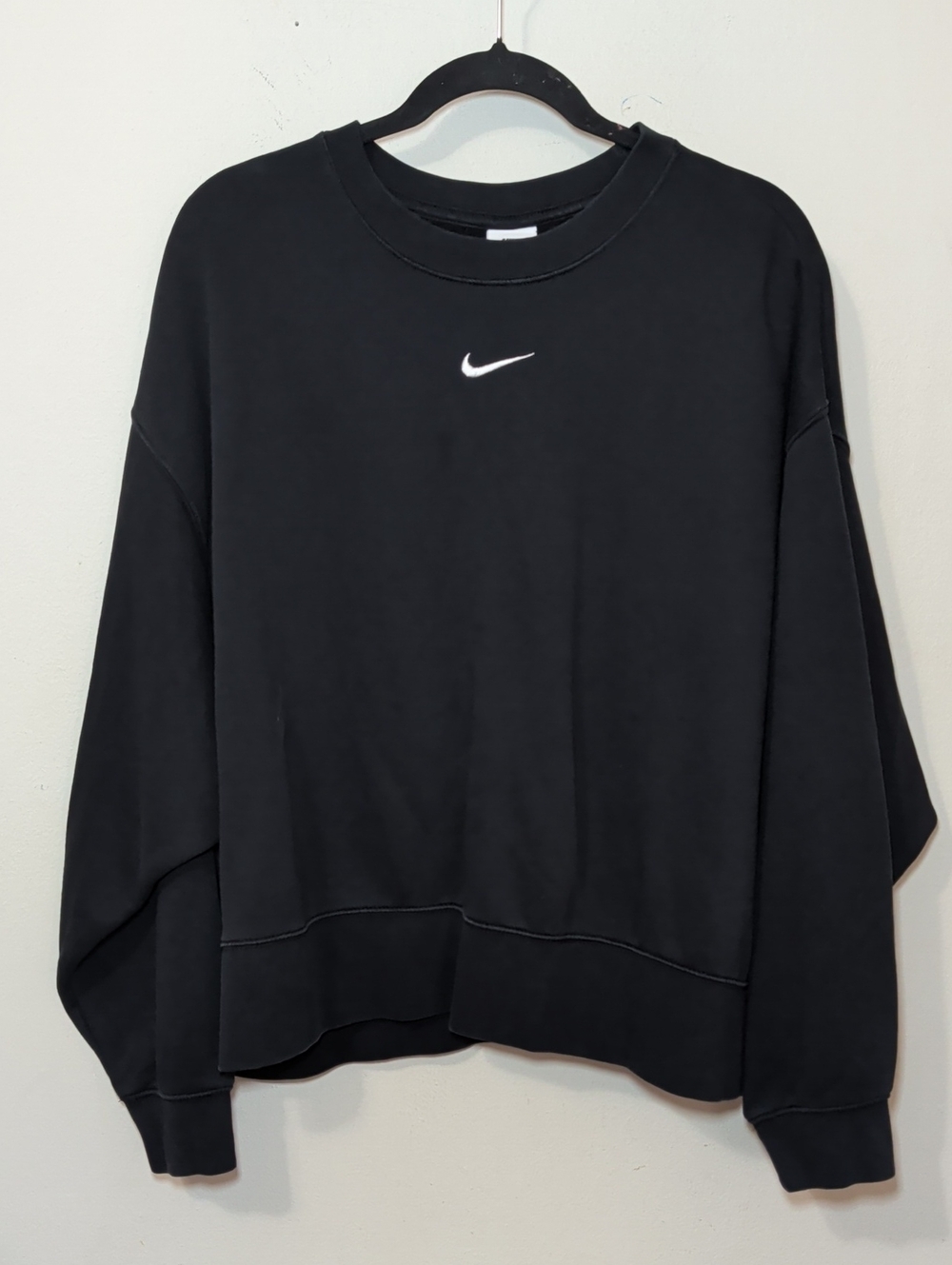 Nike Phoenix Fleece Oversized Black Crewneck Sweatshirt Comfy Women's Size 2X
